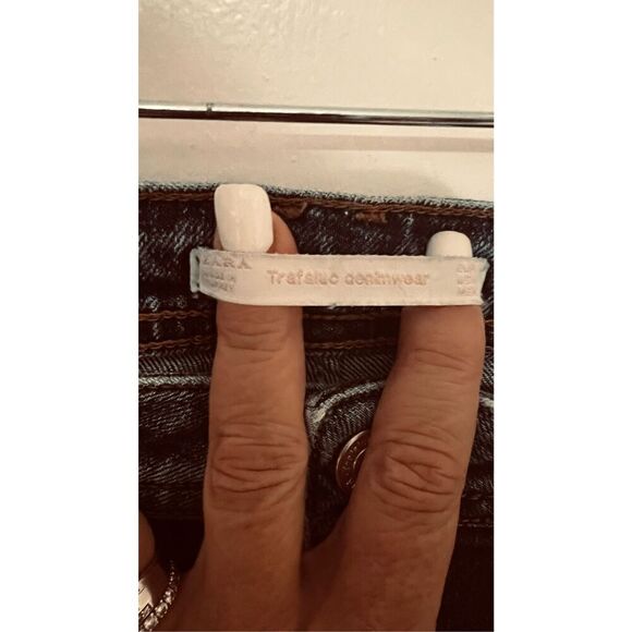 ZARA JEANS FRINGED ANKLES WOMENS SIZE 10 - Picture 4 of 12